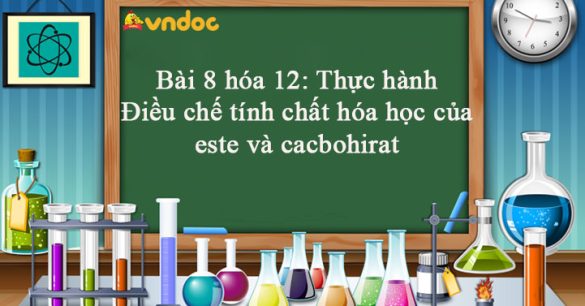 Bài 8 hóa 12: Thực hành điều chế tính chất hóa học của este và cacbohirat