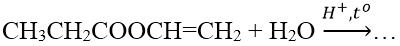 Các phản ứng hóa học của Este