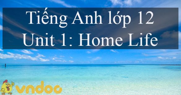 Bài tập tiếng Anh lớp 12 Unit 1 Home life hệ 7 năm