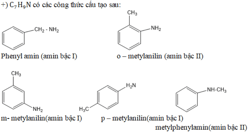 Dạng bài tập về viết đồng phân, gọi tên Amin, Amino Axit