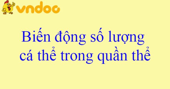 Biến động số lượng cá thể trong quần thể