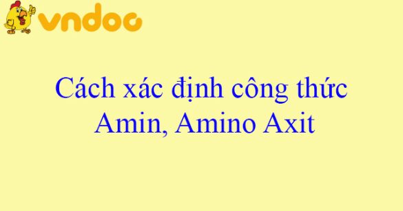 Cách xác định công thức Amin, Amino Axit