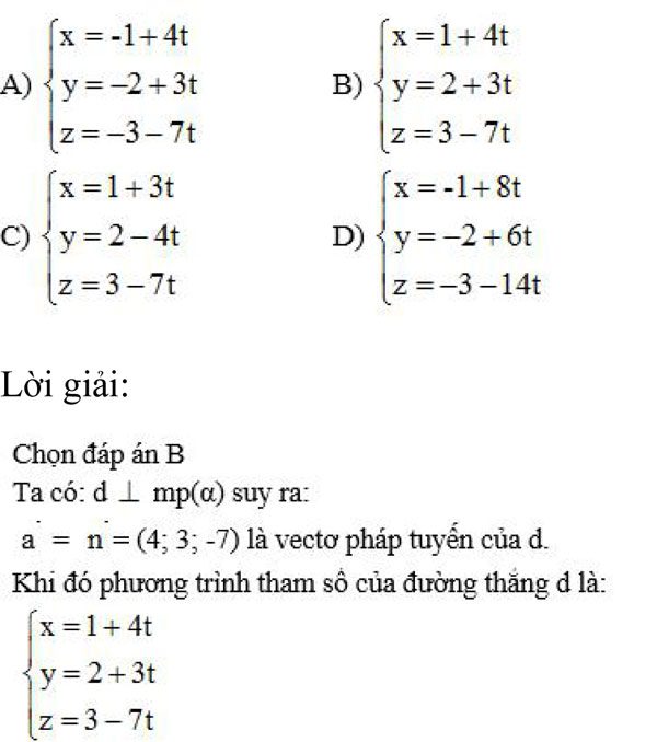 Câu hỏi trắc nghiệm Toán 12 chương 3