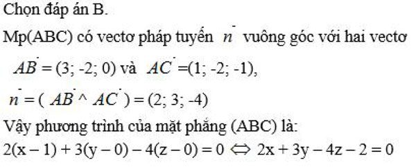 Câu hỏi trắc nghiệm Toán 12 chương 3