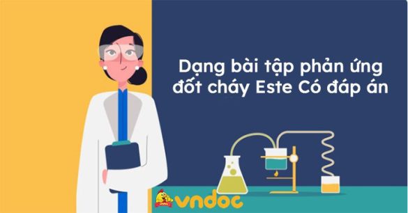 Dạng bài tập phản ứng đốt cháy Este Có đáp án