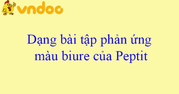 Dạng bài tập phản ứng màu biure của Peptit