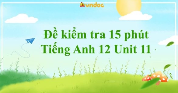 Đề kiểm tra 15 phút Tiếng Anh 12 Unit 11