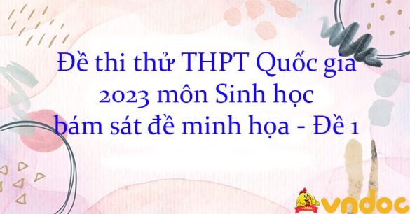 Đề thi thử THPT Quốc gia 2023 môn Sinh học bám sát đề minh họa - Đề 1