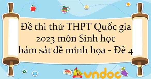 Đề thi thử THPT Quốc gia 2023 môn Sinh học bám sát đề minh họa - Đề 4