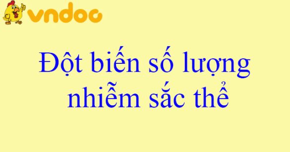 Đột biến số lượng nhiễm sắc thể