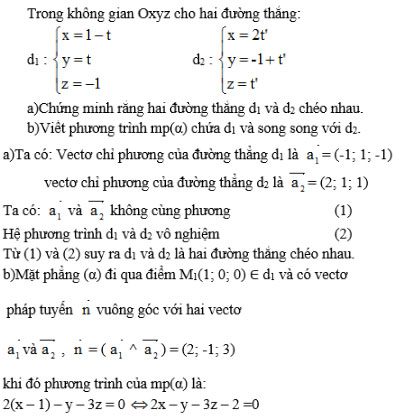 Giải bài tập ôn tập cuối năm Hình học 12