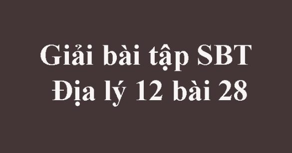 Giải bài tập SBT Địa lý 12 bài 28: Vấn đề tổ chức lãnh thổ công nghiệp