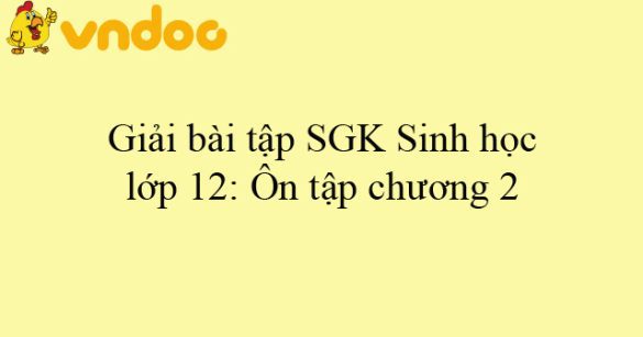 Giải bài tập SGK Sinh học lớp 12: Ôn tập chương 2