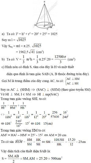 Giải bài tập Toán 12 chương 2 bài 1