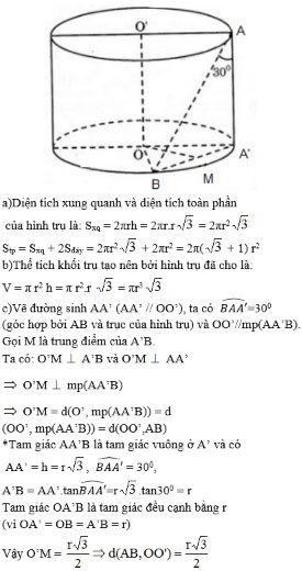 Giải bài tập Toán 12 chương 2 bài 1