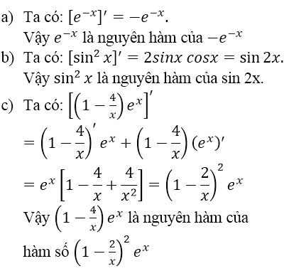 Giải bài tập Toán 12 chương 3 bài 1