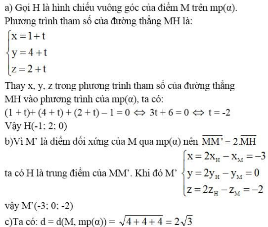 Giải bài tập Toán 12 chương 3 bài 3