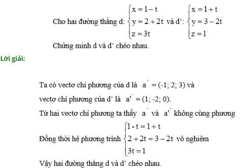 Giải bài tập Toán 12 chương 3 bài 3