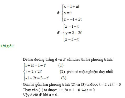 Giải bài tập Toán 12 chương 3 bài 3