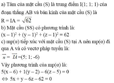 Giải bài tập Toán 12 ôn tập chương 3