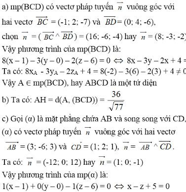 Giải bài tập Toán 12 ôn tập chương 3