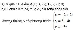 Giải bài tập Toán 12 ôn tập chương 3