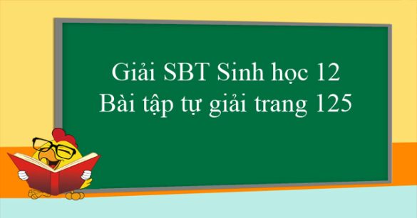 Giải SBT Sinh học 12: Bài tập tự giải trang 125