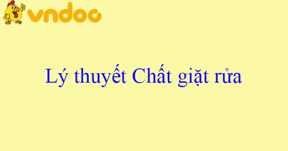 Lý thuyết Chất giặt rửa