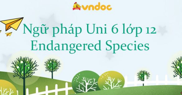 Ngữ pháp Unit 6 lớp 12 Endangered Species