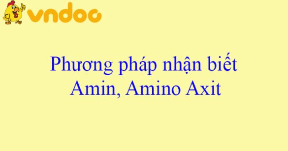 Phương pháp nhận biết Amin, Amino Axit