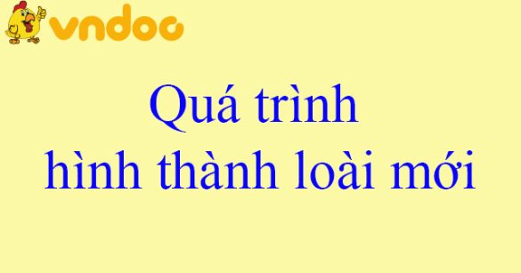 Quá trình hình thành loài mới