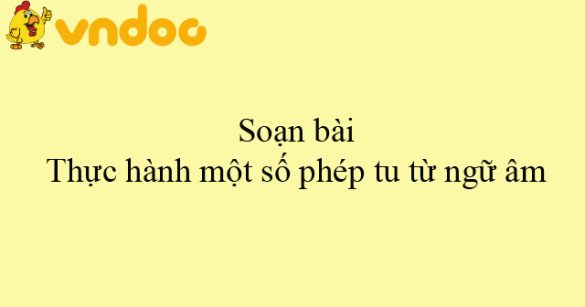 Soạn bài Thực hành một số phép tu từ ngữ âm