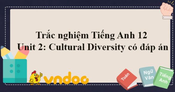 Trắc nghiệm tiếng Anh 12 Unit 2 Cultural Diversity có đáp án