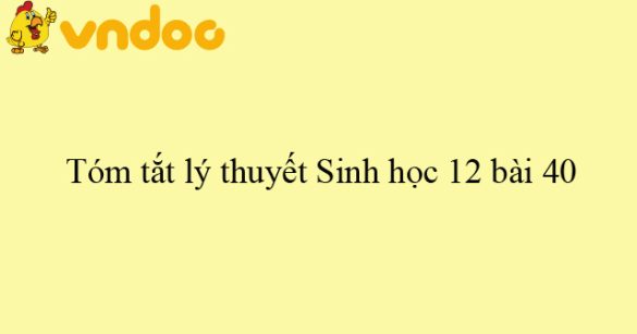 Sinh học 12 bài 40: Quần xã sinh vật và một số đặc trưng cơ bản của quần xã