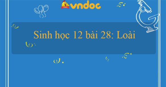 Sinh học 12 bài 28: Loài