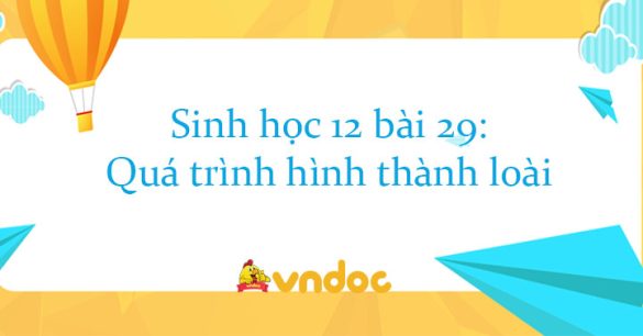 Sinh học 12 bài 29: Quá trình hình thành loài