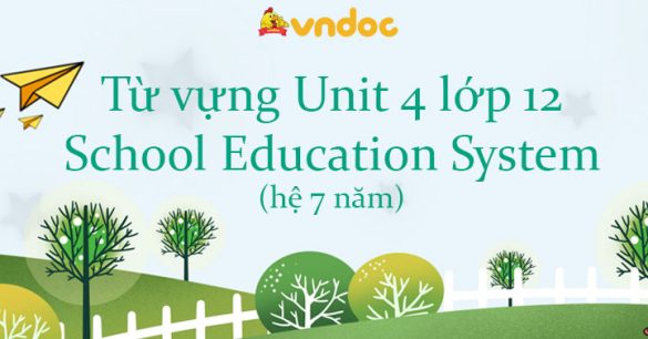 Từ vựng Unit 4 lớp 12 School Education System