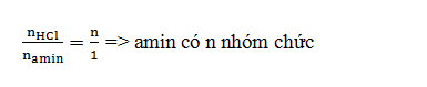 Xác định công thức phân tử Amin, Amino Axit dựa vào phản ứng với axit