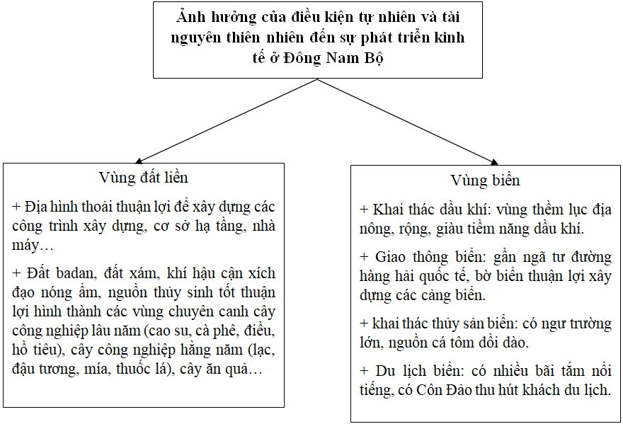 Giải VBT Địa Lý 9 bài 31: Vùng Đông Nam Bộ