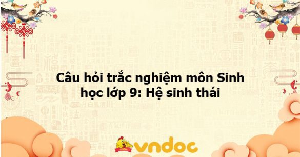 Câu hỏi trắc nghiệm môn Sinh học lớp 9: Hệ sinh thái