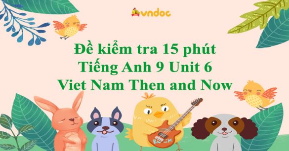 Đề kiểm tra 15 phút Tiếng Anh 9 Unit 6 Viet Nam Then and Now