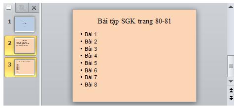 Giải bài tập SGK Tin học 9 bài 9: Định dạng trang chiếu