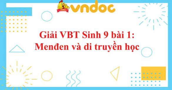 Giải VBT Sinh 9 bài 1: Menđen và di truyền học