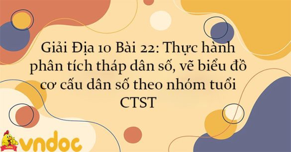 Giải Địa 10 Bài 22: Thực hành phân tích tháp dân số, vẽ biểu đồ cơ cấu dân số theo nhóm tuổi CTST