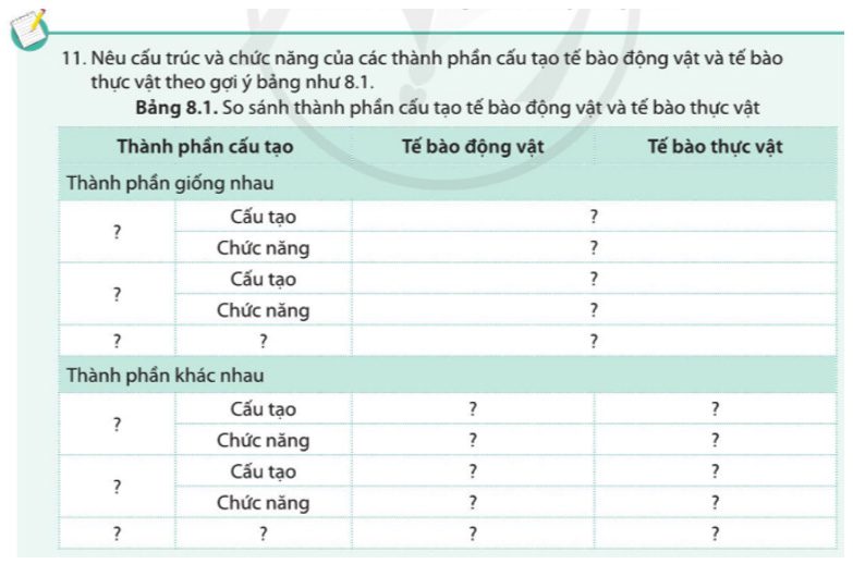 Giải Sinh 10 Bài 8