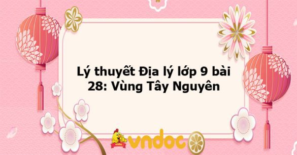 Địa 9 bài 28: Vùng Tây Nguyên