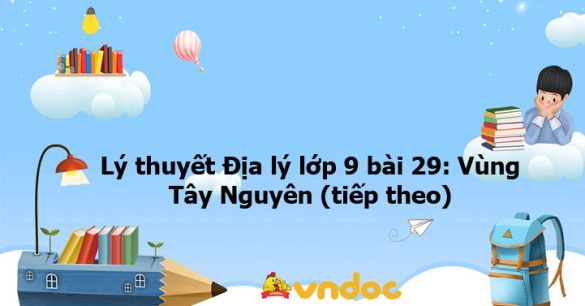 Địa 9 bài 29: Vùng Tây Nguyên (tiếp theo)