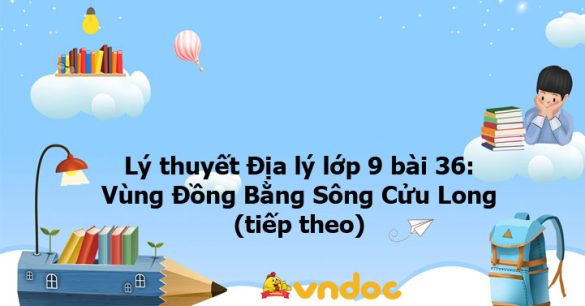 Địa lí 9 bài 36: Vùng Đồng Bằng Sông Cửu Long (tiếp theo)