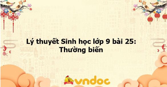 Sinh 9 bài 25: Thường biến