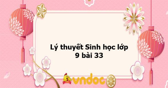 Lý thuyết Sinh học lớp 9 bài 33